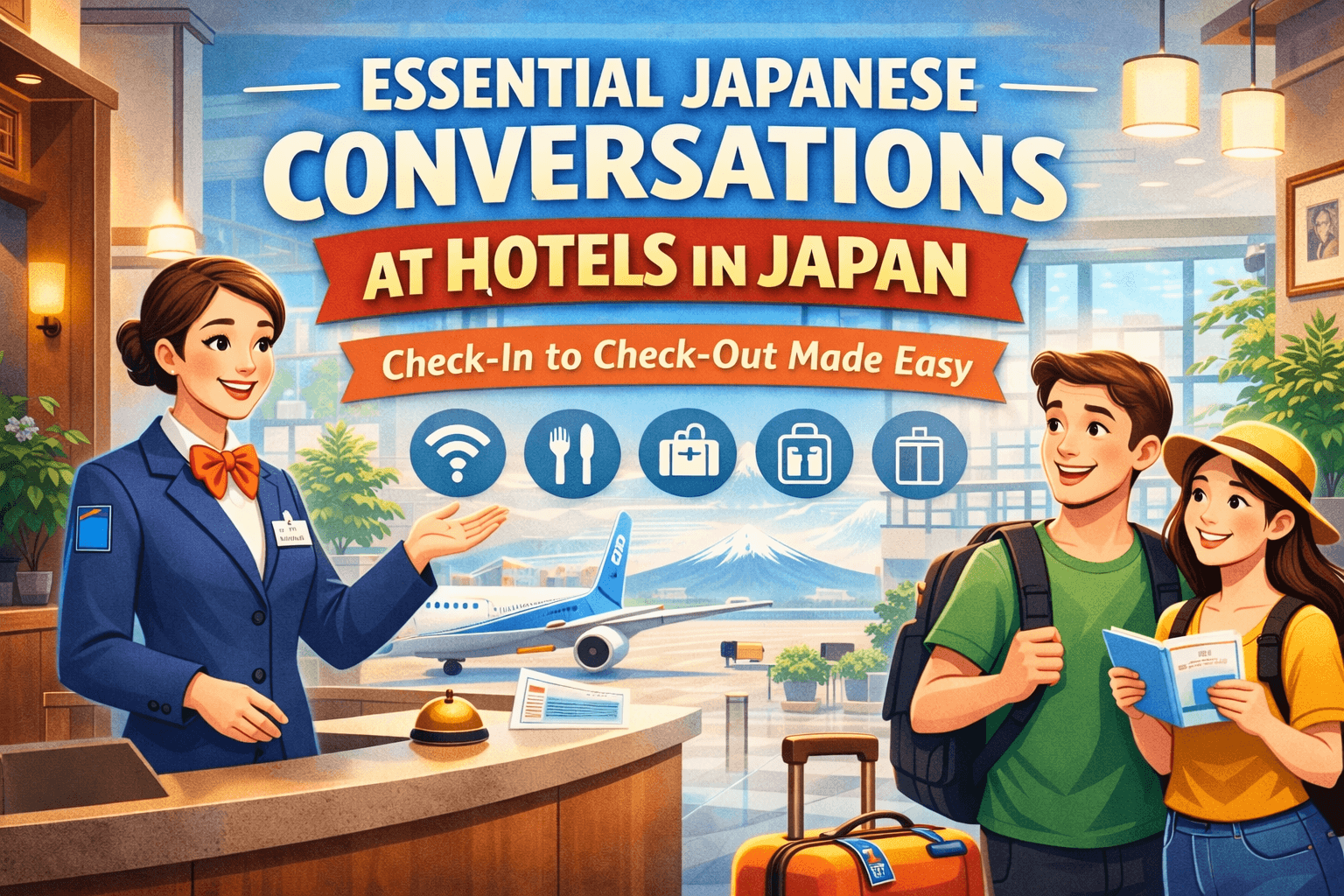 Hotel Japanese Conversations for Travelers | Easy Japanese Phrases for Check-In and Check-Out Hotel Japanese Conversations for Travelers | Easy Japanese Phrases for Check-In and Check-Out